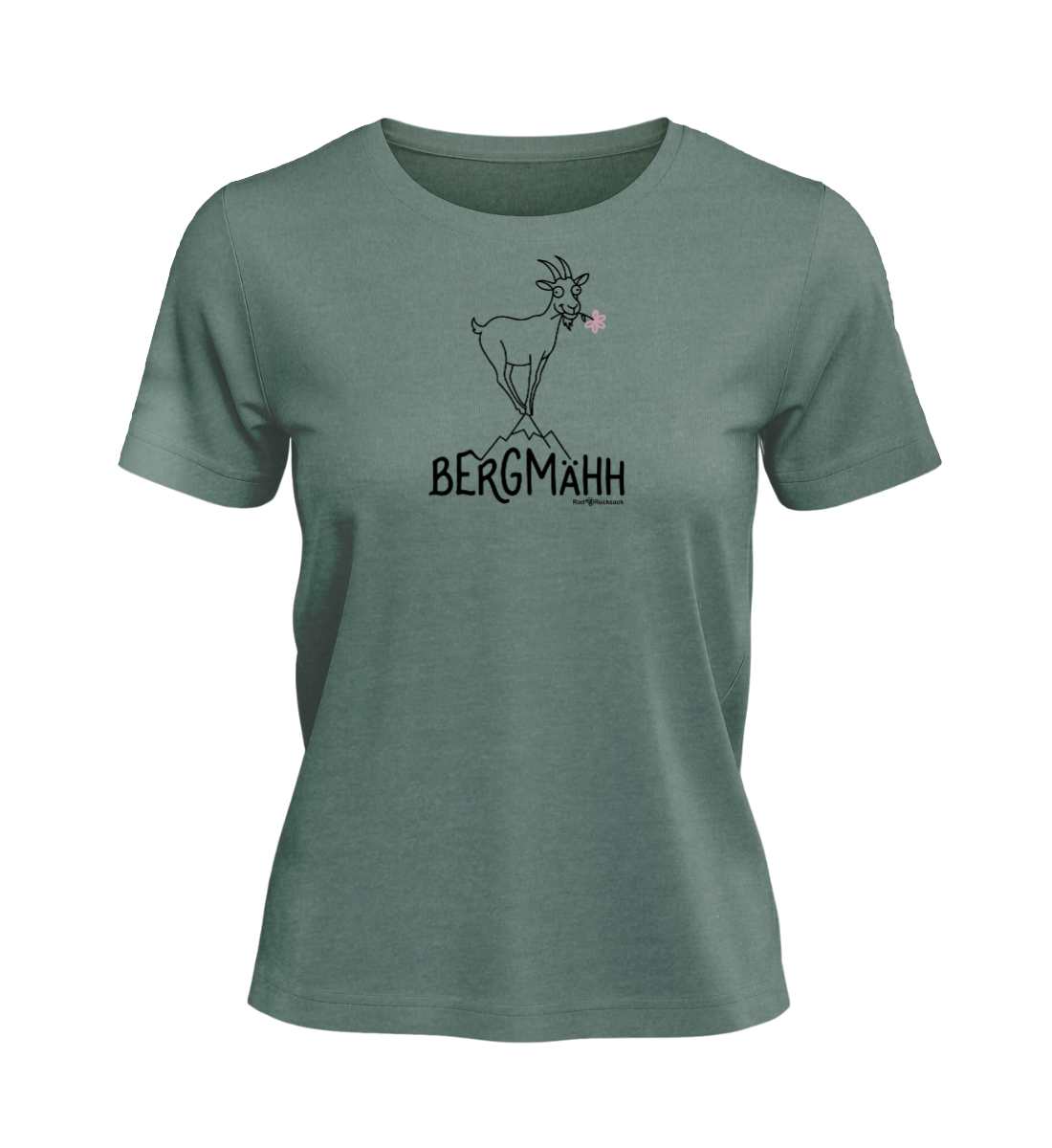 BergMähh | Damen Premium Organic T-Shirt in Green Bay von Rad&Rucksack