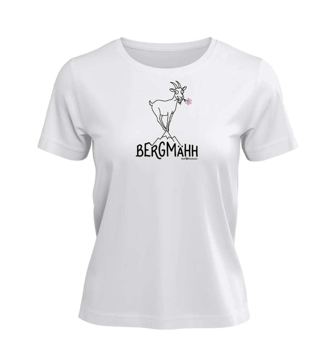 BergMähh | Damen Premium Organic T-Shirt in White von Rad&Rucksack