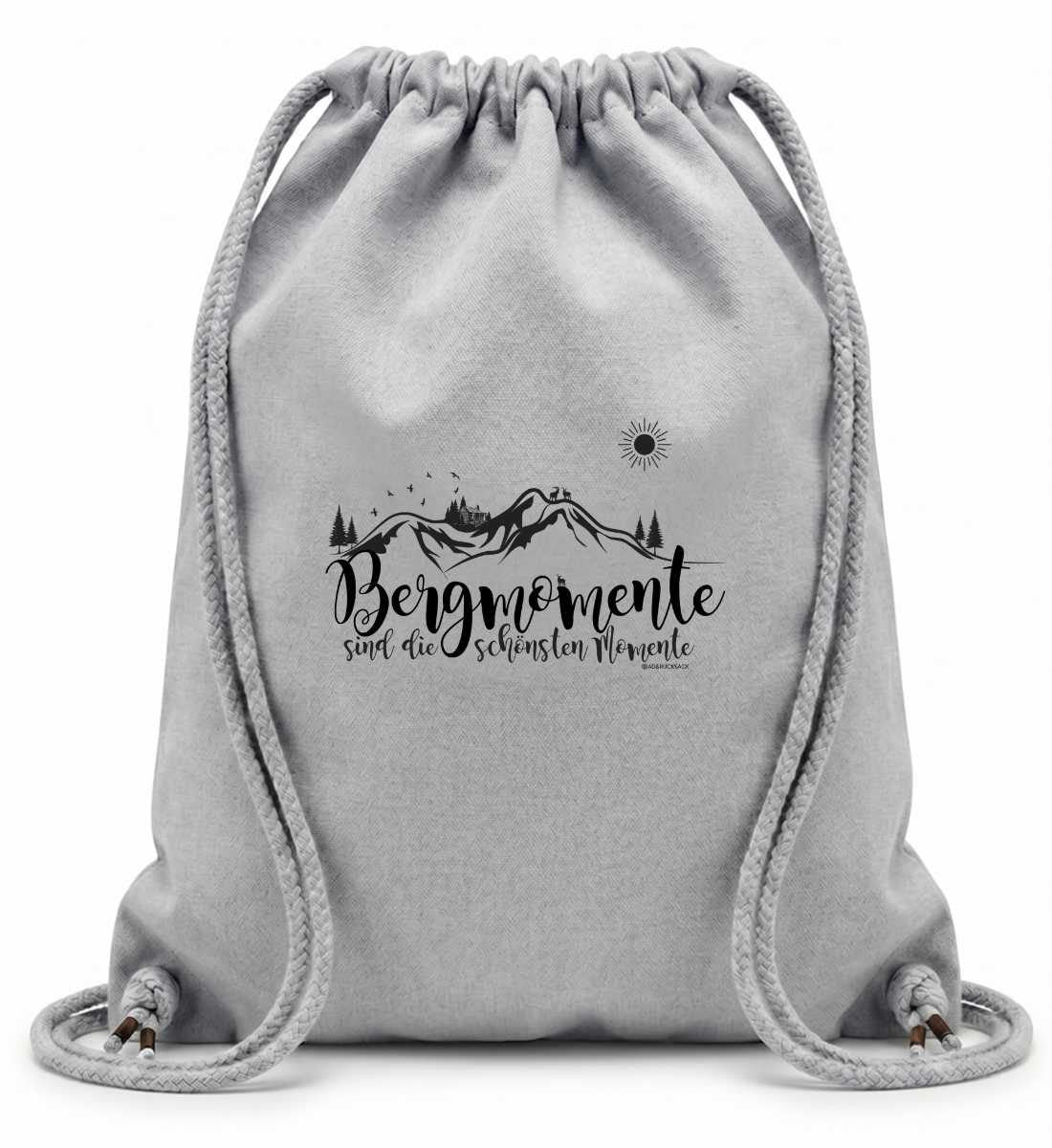 Bergmomente | Baumwoll Gymsac in Heather Grey von Rad&Rucksack