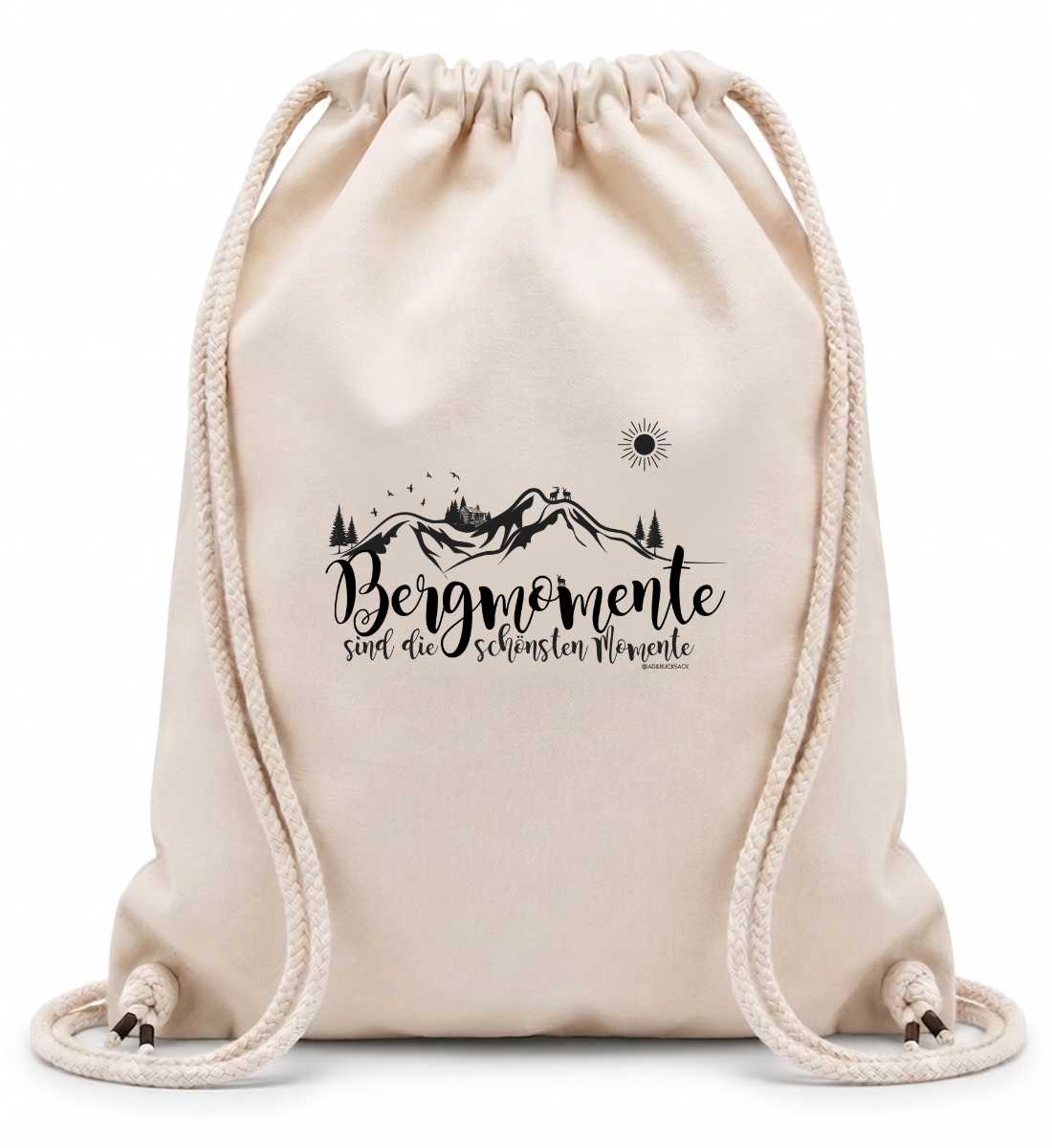 Bergmomente | Baumwoll Gymsac in Natural von Rad&Rucksack