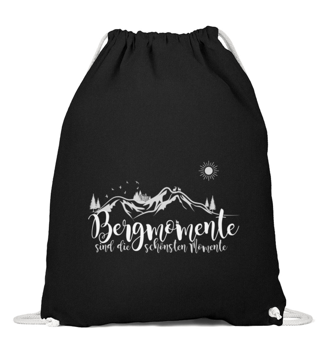 Bergmomente | Baumwoll Gymsac in Schwarz von Rad&Rucksack