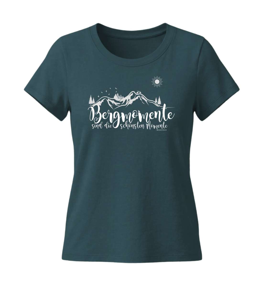 Bergmomente | Damen Premium Organic T-Shirt (Fitted) in Stargazer von Rad&Rucksack