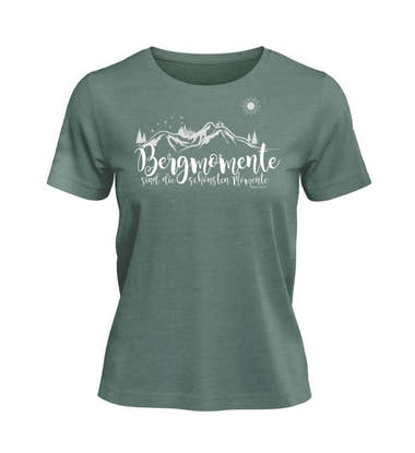 Bergmomente T-Shirt Damen Meeresgrün (Green Bay) – Produktbild (100% Bio-Baumwolle) von Rad&Rucksack