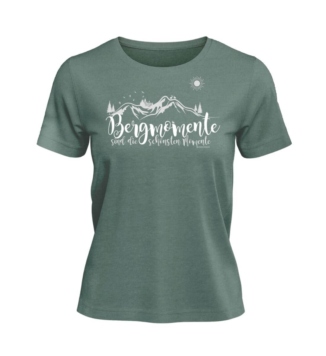 Bergmomente | Damen Premium Organic T-Shirt in Green Bay von Rad&Rucksack