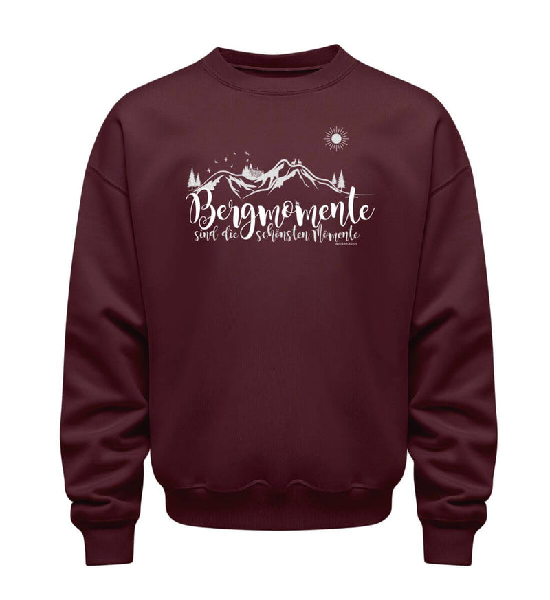 Bergmomente Pullover in Weinrot (Burgundy) – Produktbild (350 g/m² Bio-Baumwolle) von Rad&Rucksack