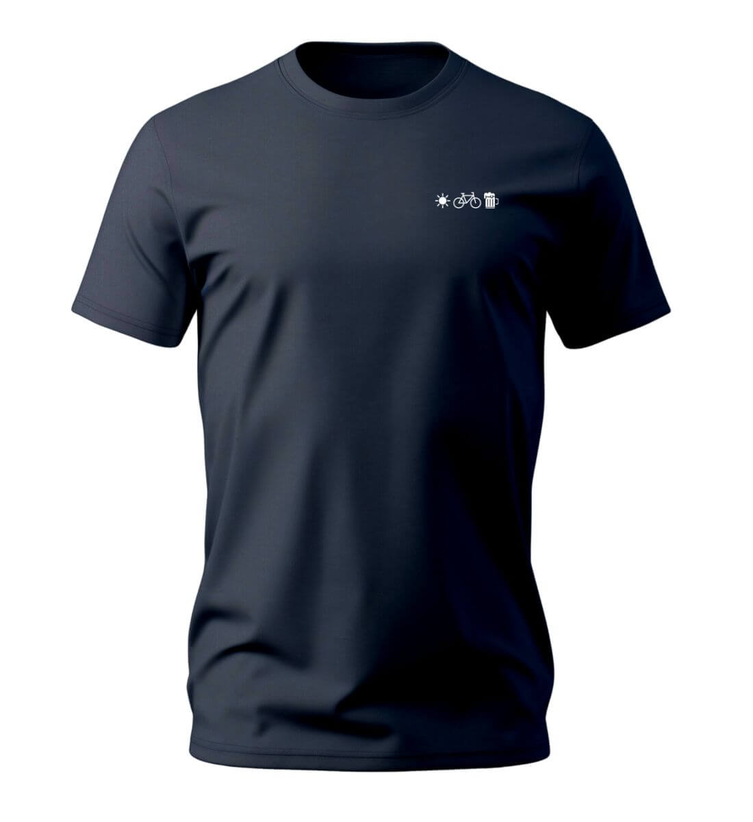 Bier Bike Sonne | Herren Premium Organic T-Shirt (Stick) in French Navy von Rad&Rucksack