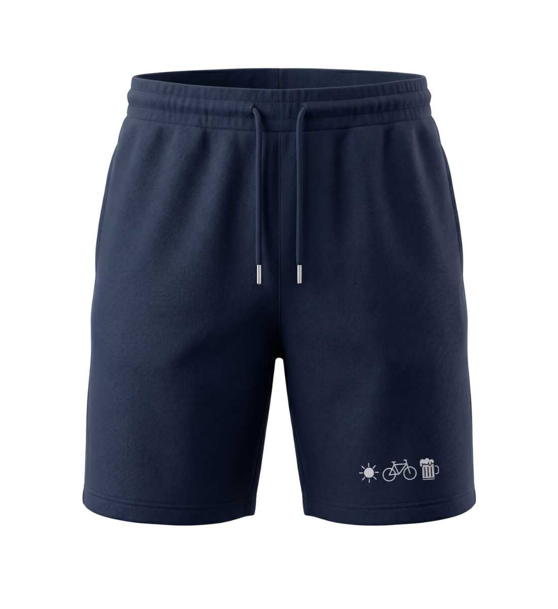 Bier Bike Sonne |  Unisex Organic Shorts in French Navy von Rad&Rucksack