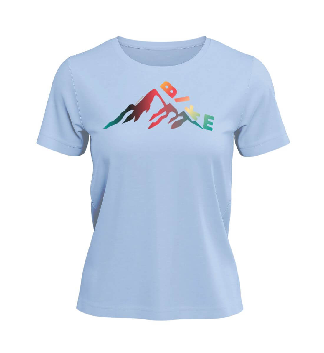 Bike T-Shirt Damen Mittelblau (Blue Soul) – Produktbild (100% Bio-Baumwolle) von Rad&Rucksack