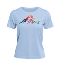Bike T-Shirt Damen Mittelblau (Blue Soul) – Produktbild (100% Bio-Baumwolle) von Rad&Rucksack