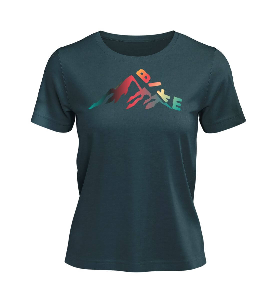 Bike T-Shirt Damen Blaugrün (Stargazer) – Produktbild (100% Bio-Baumwolle) von Rad&Rucksack