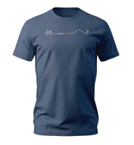 Bike Espresso Boost T-Shirt Herren in Dunkelblau-Melange (Dark Heather Blue) – Produktbild (100% Bio-Baumwolle) von Rad&Rucksack