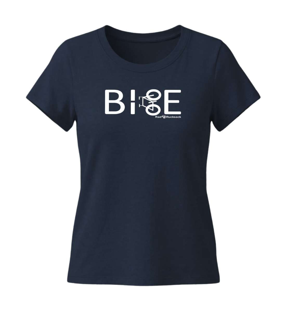 Bike Fahrrad | Damen Premium Organic T-Shirt (Fitted) in French Navy von Rad&Rucksack