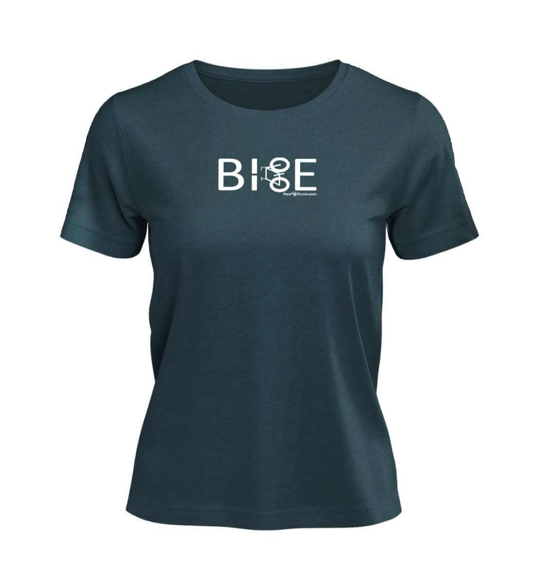Bike Fahrrad T-Shirt Damen Blaugrün (Stargazer) – Produktbild (100% Bio-Baumwolle) von Rad&Rucksack