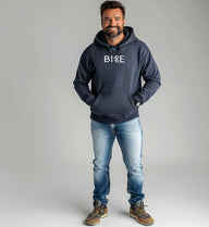 Outdoor Hoodie Bike Fahrrad – Modelbild (350 g/m² Bio-Baumwolle) von Rad&Rucksack