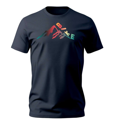 Outdoor T-Shirt Bike Herren in Dunkelblau (French Navy) – Produktbild (100% Bio-Baumwolle) von Rad&Rucksack