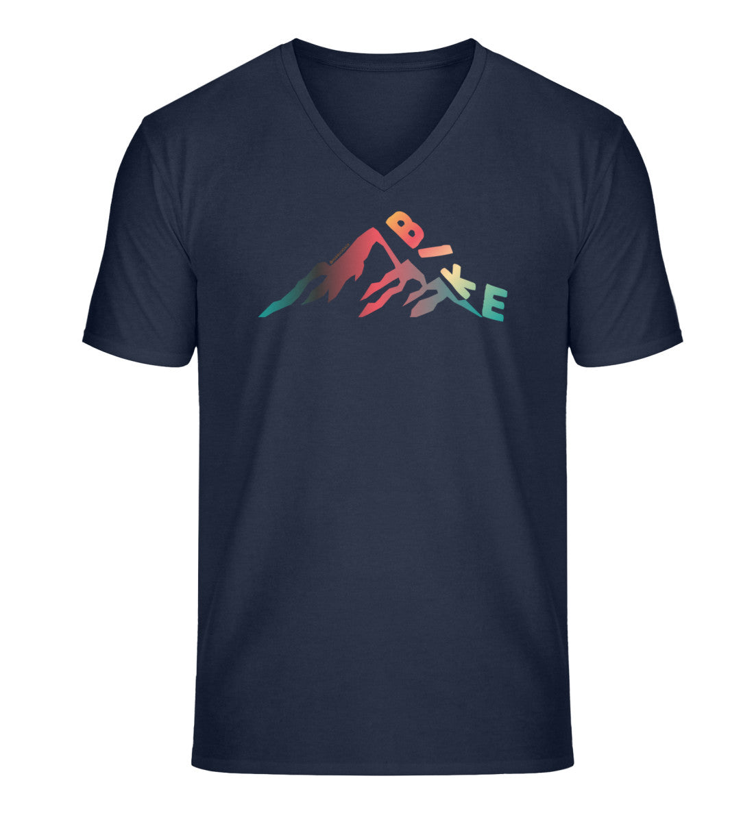 Bike | Herren V-Neck Premium Organic T-Shirt in French Navy von Rad&Rucksack