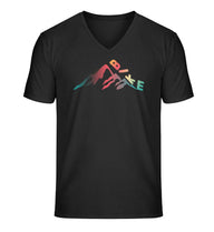 Bike Bio V-Neck T-Shirt Herren in Schwarz – Produktbild (100% Bio-Baumwolle) von Rad&Rucksack