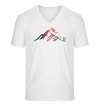 Bike V-Neck T-Shirt Herren in Weiß (White) – Produktbild (100% Bio-Baumwolle) von Rad&Rucksack