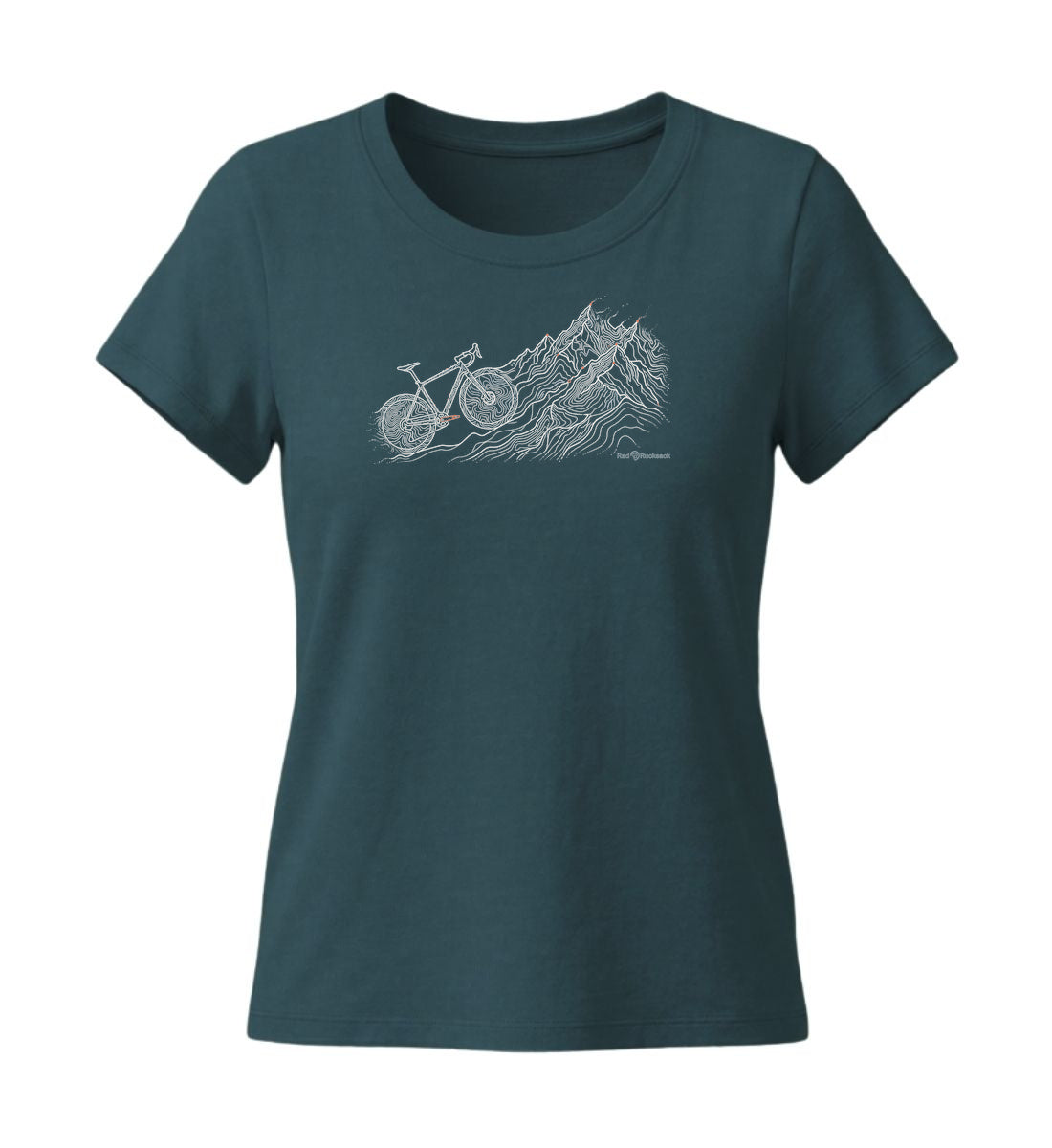 Bike Mountain | Damen Premium Organic T-Shirt (Fitted) in Stargazer von Rad&Rucksack