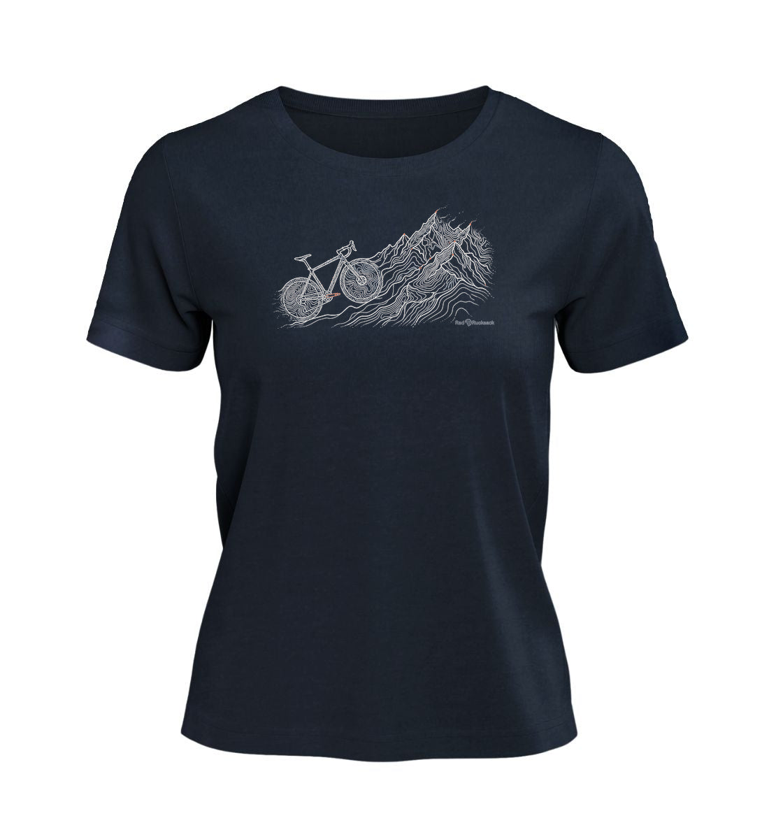 Bike Mountain | Damen Premium Organic T-Shirt in French Navy von Rad&Rucksack