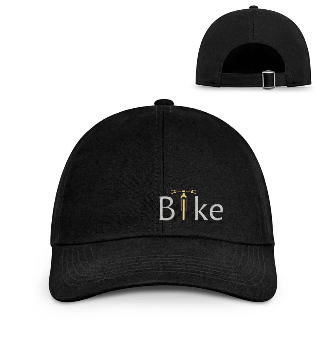 Bike  | Organic Herren Cap mit Stick in Schwarz von Rad&Rucksack