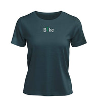 Bike Stick Bio T-Shirt mit Stick Damen in Blaugrün (Stargazer) – Produktbild (100% Bio-Baumwolle) von Rad&Rucksack