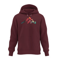 Bike Hoodie in Weinrot (Burgundy) – Produktbild (350 g/m² Bio-Baumwolle) von Rad&Rucksack