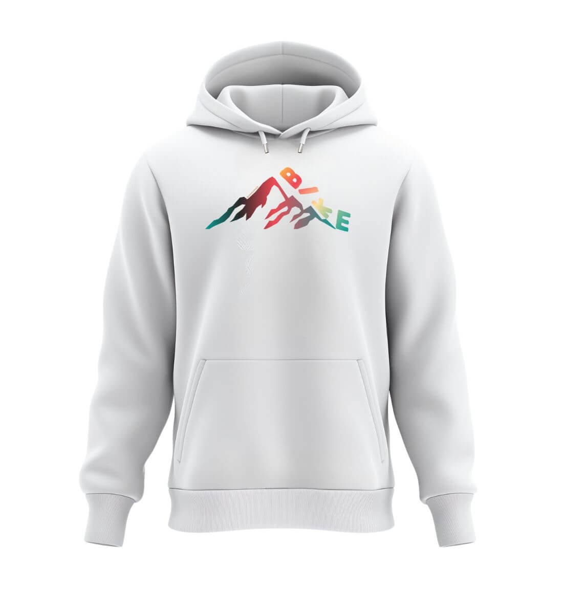 Bike Hoodie Weiß (White) – Produktbild (350 g/m² Bio-Baumwolle) von Rad&Rucksack
