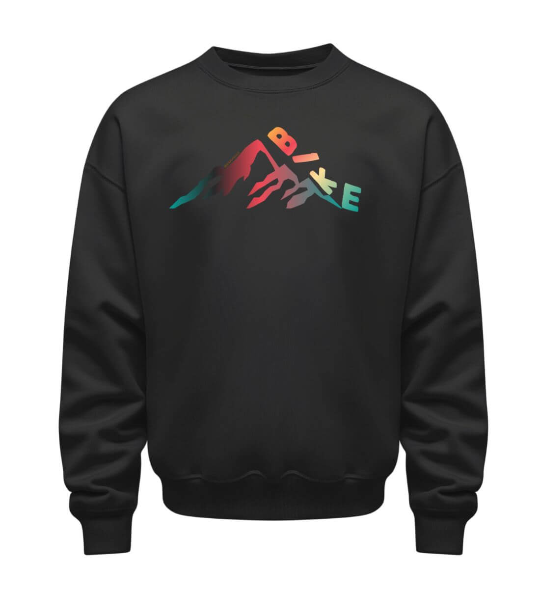 Bio Sweatshirt 350g Bike in Schwarz – Produktbild (350 g/m² Bio-Baumwolle) von Rad&Rucksack