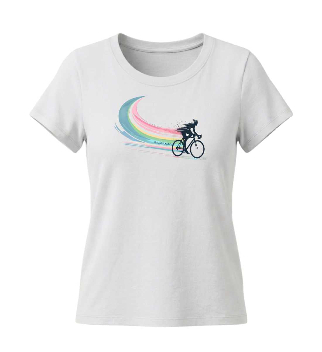 Bikes | Damen Premium Organic T-Shirt (Fitted) in White von Rad&Rucksack