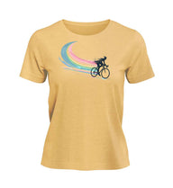 Bikes T-Shirt Damen Apricot-Orange (Nispero) – Produktbild (100% Bio-Baumwolle) von Rad&Rucksack