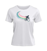 Bio Bike Damen T-Shirt in Weiß (White) – Produktbild (100% Bio-Baumwolle) von Rad&Rucksack