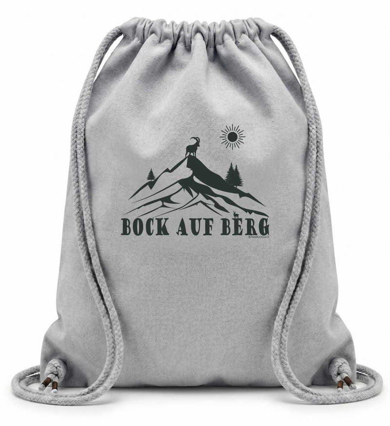 Bock auf Berg | Baumwoll Gymsac in Heather Grey von Rad&Rucksack