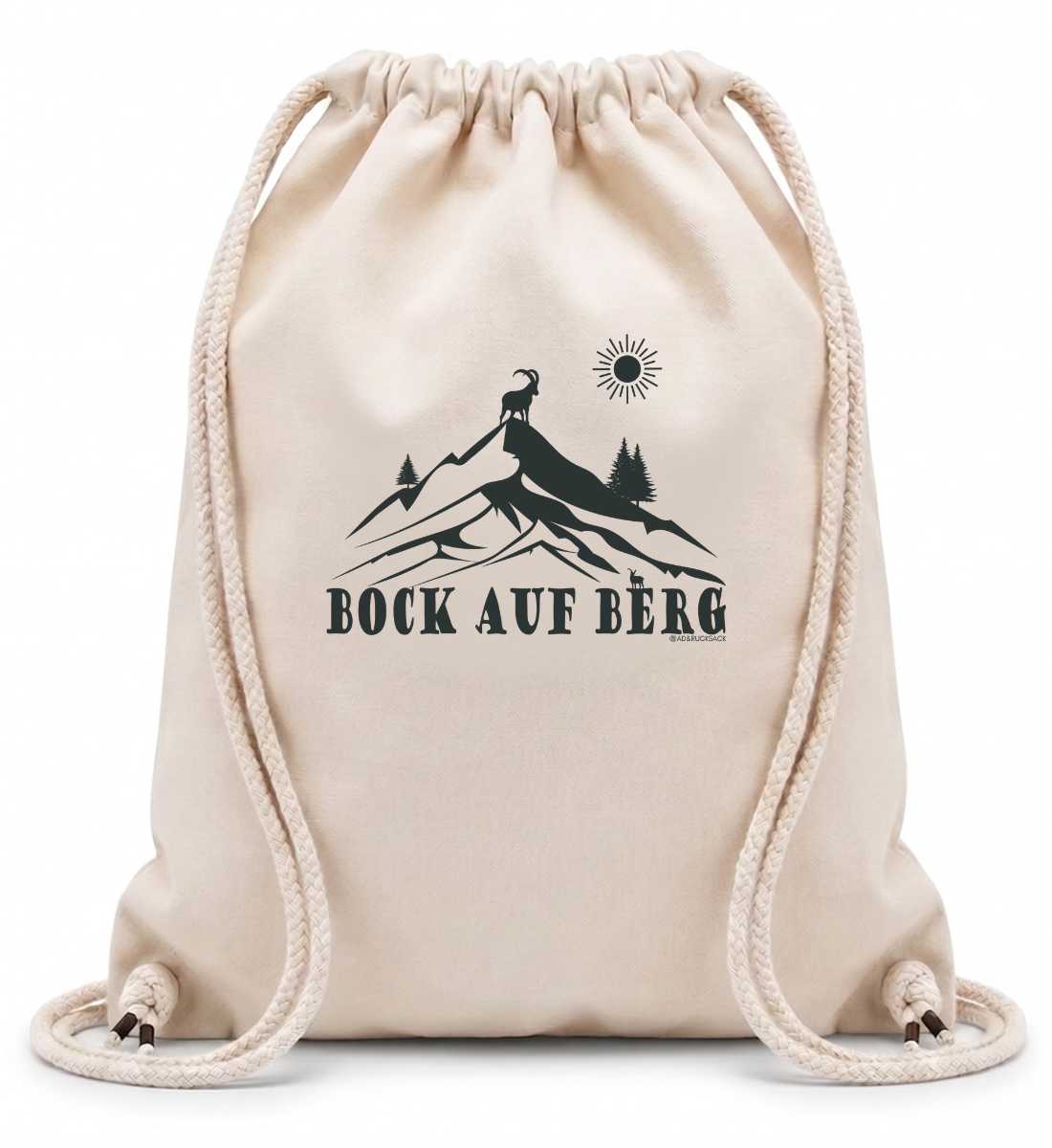 Bock auf Berg | Baumwoll Gymsac in Natural von Rad&Rucksack