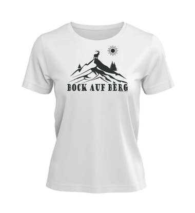 Bock auf Berg T-Shirt Damen Weiß (White) – Produktbild (100% Bio-Baumwolle) von Rad&Rucksack