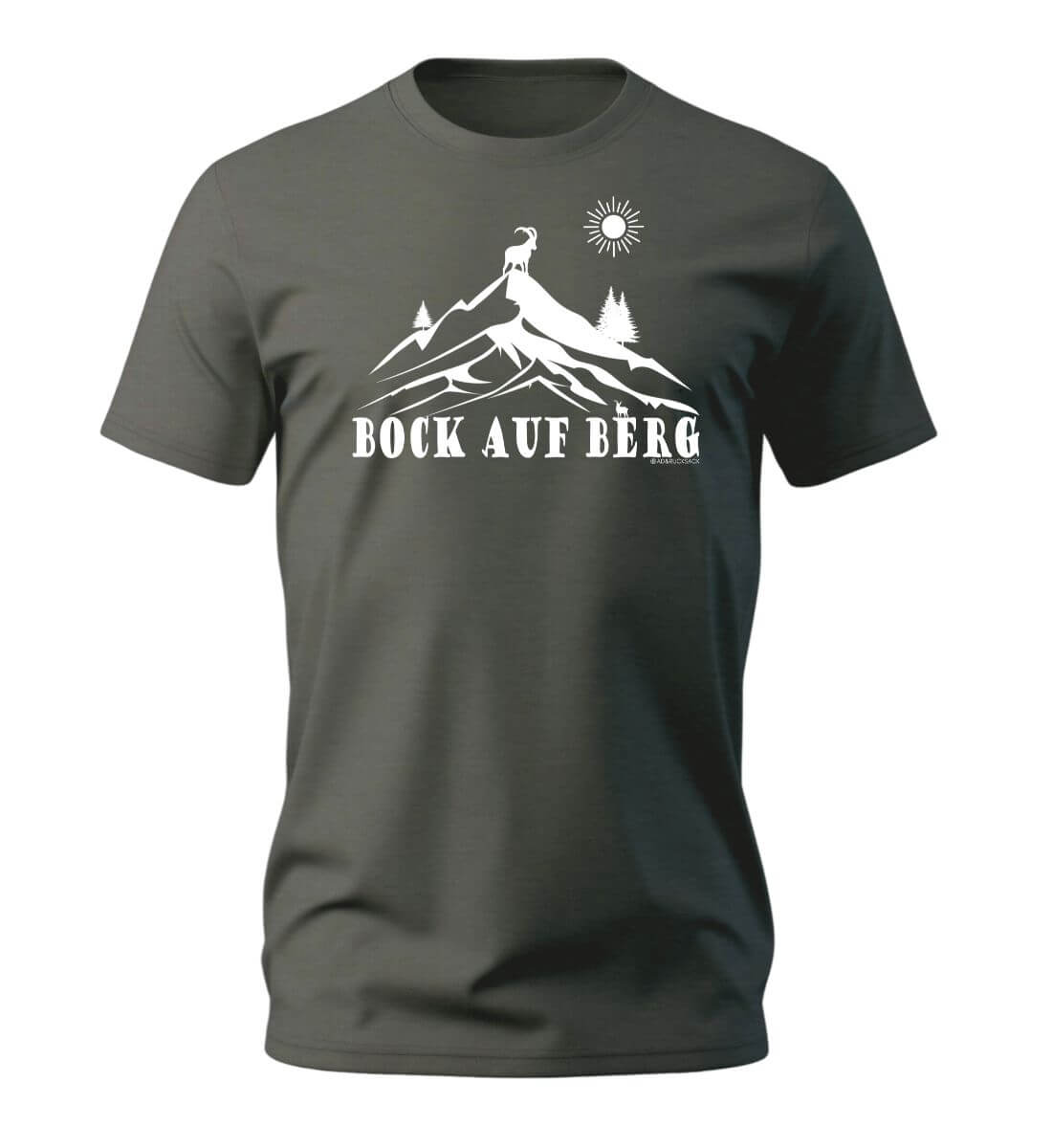 Bock auf Berg | Herren Premium Organic T-Shirt in Khaki von Rad&Rucksack