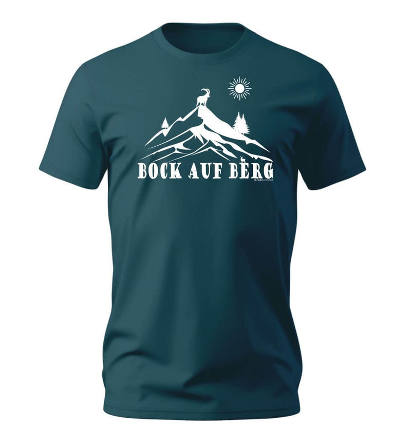 Bock auf Berg T-Shirt Herren in Blaugrün (Stargazer) – Produktbild (100% Bio-Baumwolle) von Rad&Rucksack