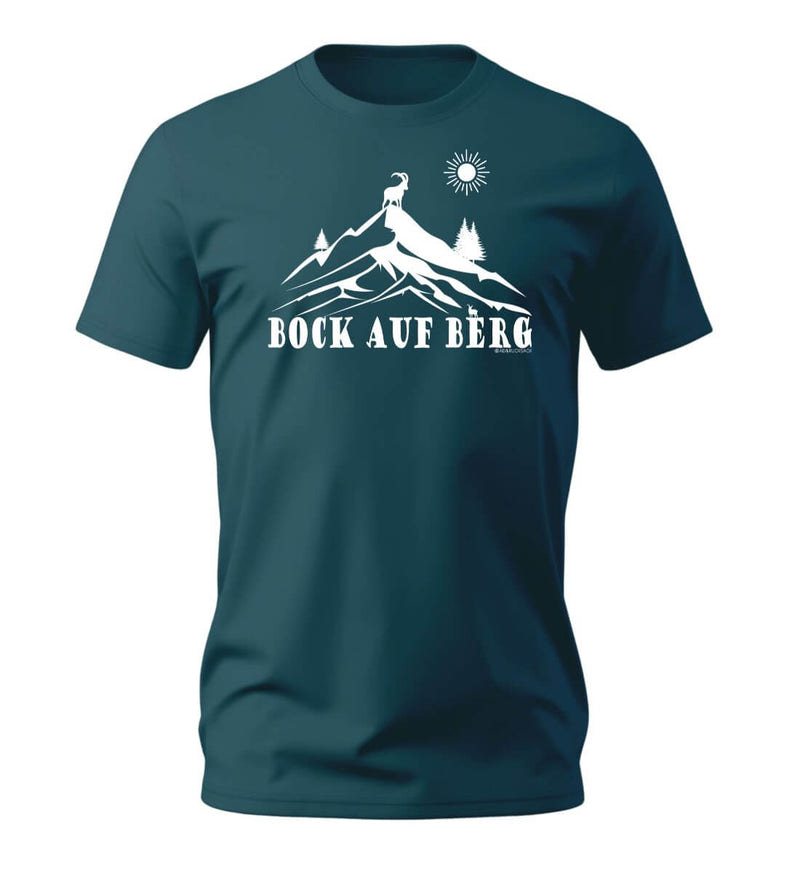Bock auf Berg Bio T-Shirt Herren in Blaugrün (Stargazer) – Produktbild (100% Bio-Baumwolle) von Rad&Rucksack