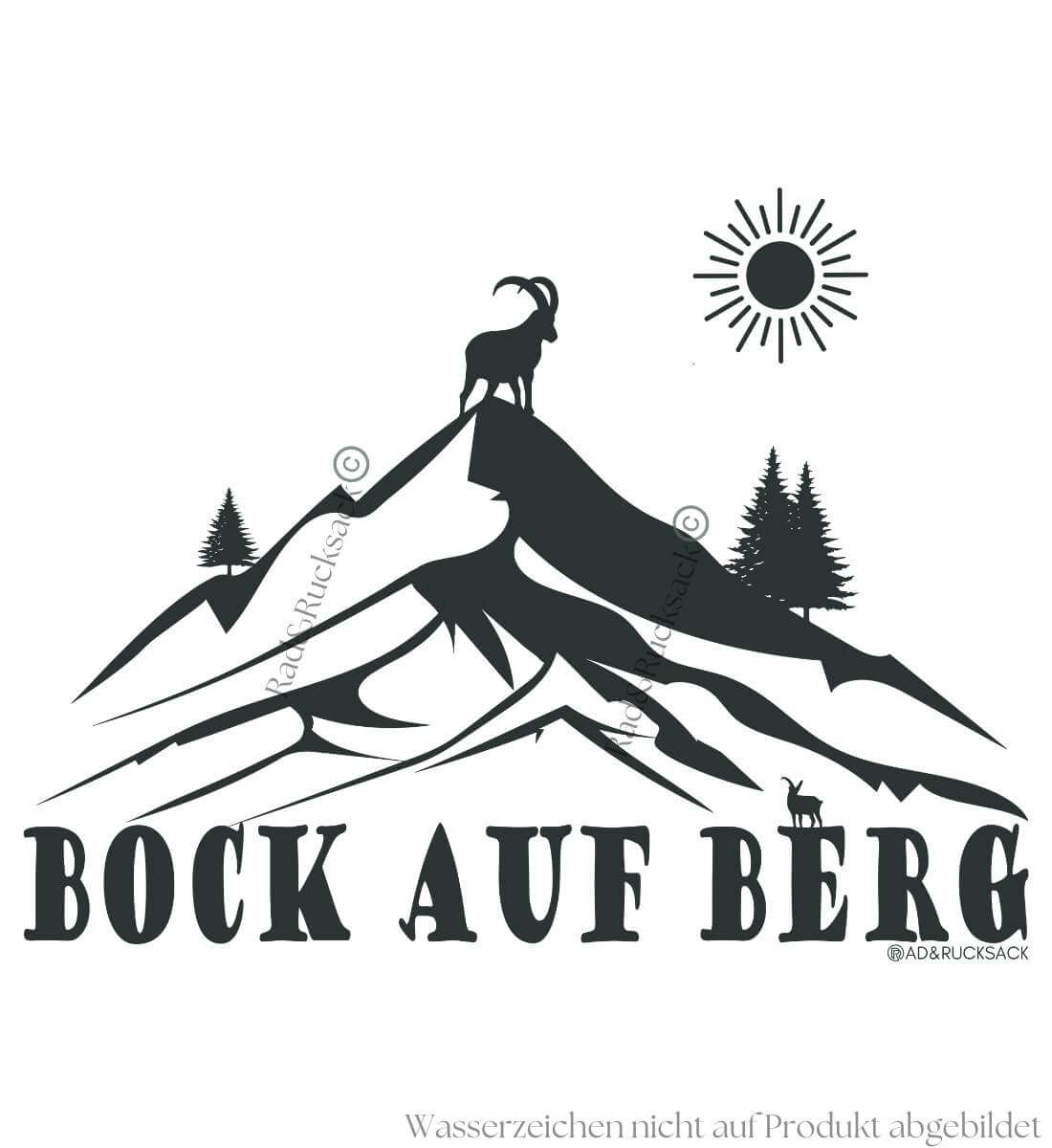 Bock auf Berg | Unisex Organic Hoodie von Rad&Rucksack - Detailansicht
