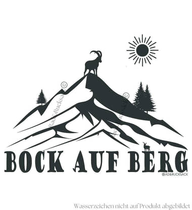 Bock auf Berg Sweatshirt – Modelbild (350 g/m² Bio-Baumwolle) von Rad&Rucksack
