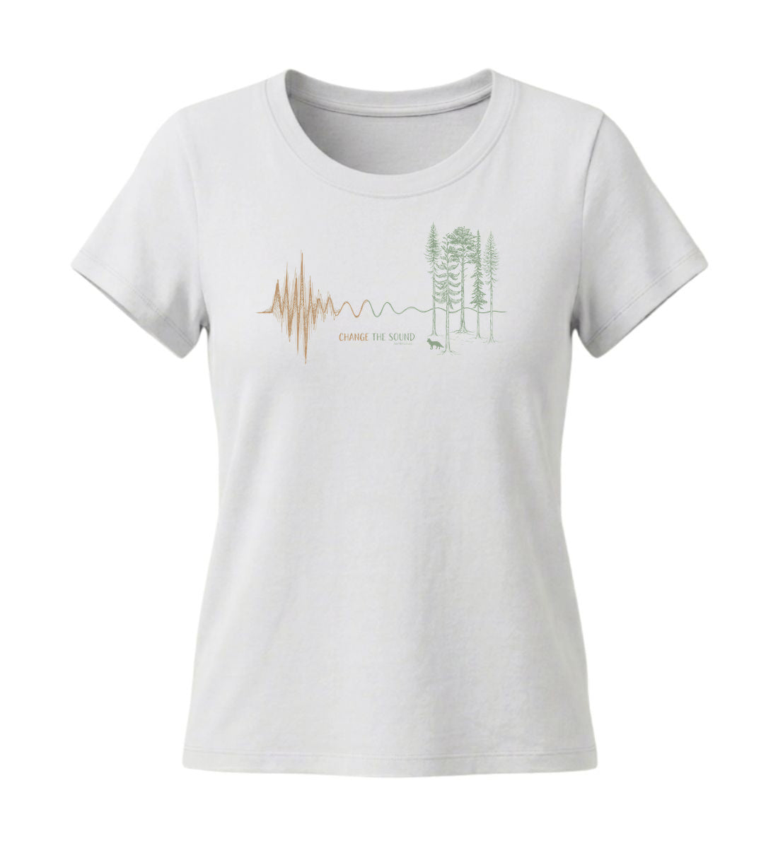 Change the Sound | Damen Premium Organic T-Shirt (Fitted) in White von Rad&Rucksack