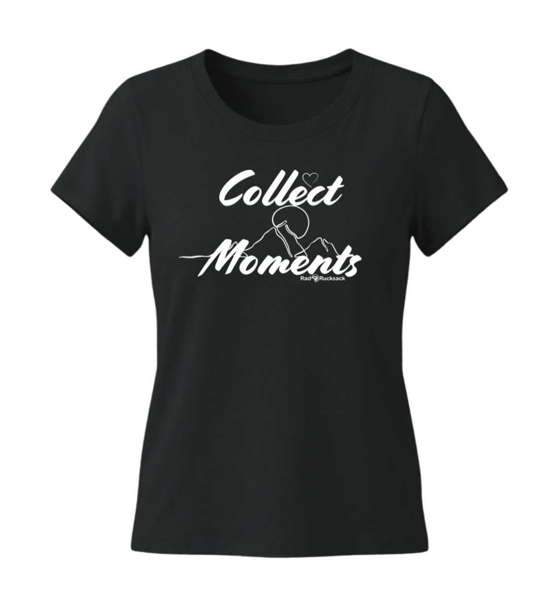 Collect Moment | Damen Premium Organic T-Shirt (Fitted) in Black von Rad&Rucksack