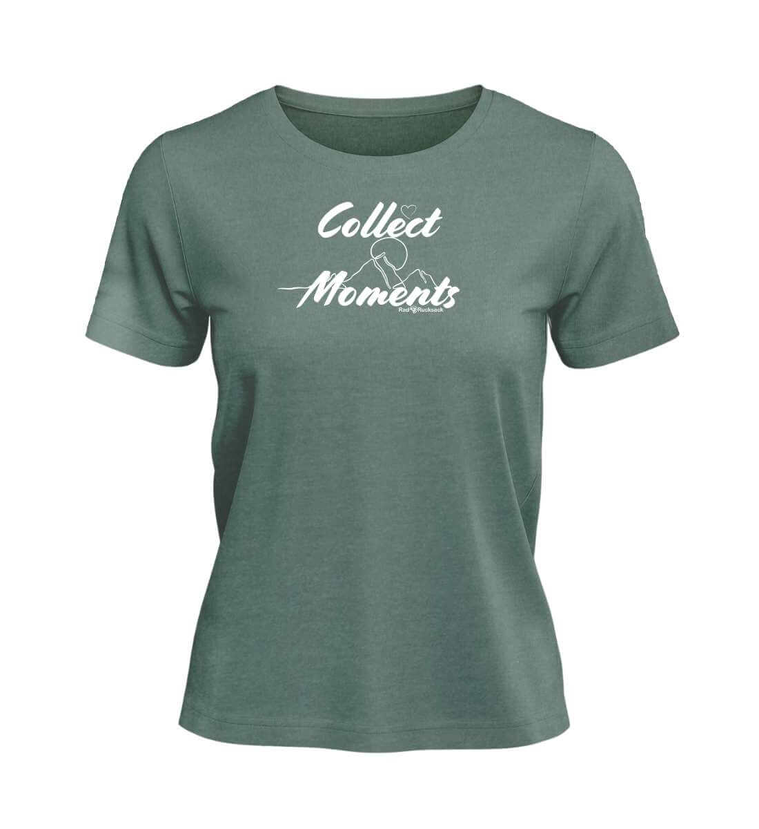 Collect Moment | Damen Premium Organic T-Shirt in Green Bay von Rad&Rucksack