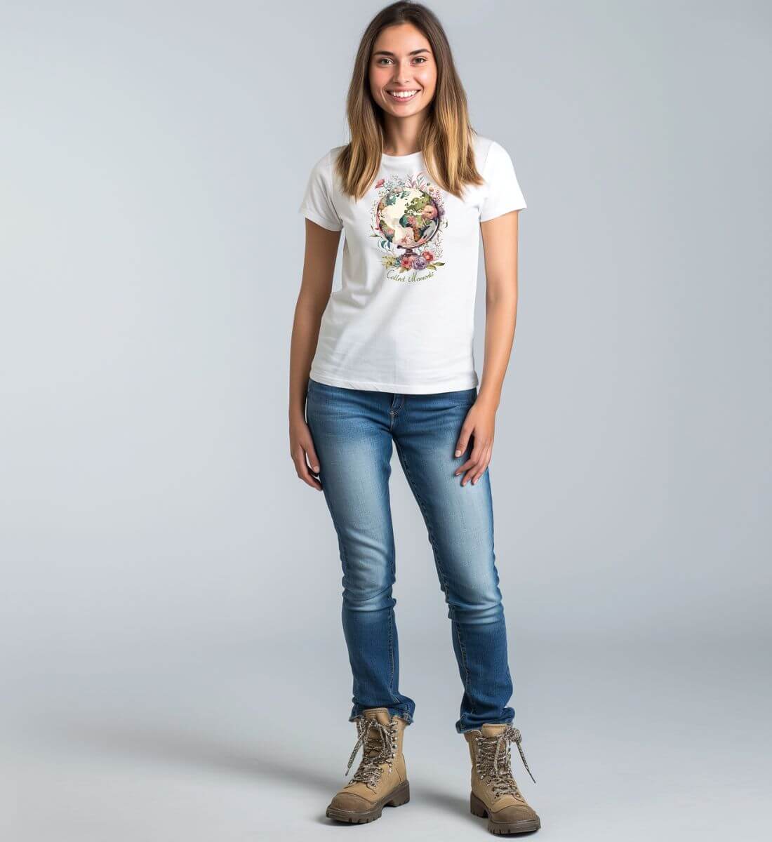 Collect Moments | Damen Premium Organic T-Shirt von Rad&Rucksack - weitere Modelansicht 2