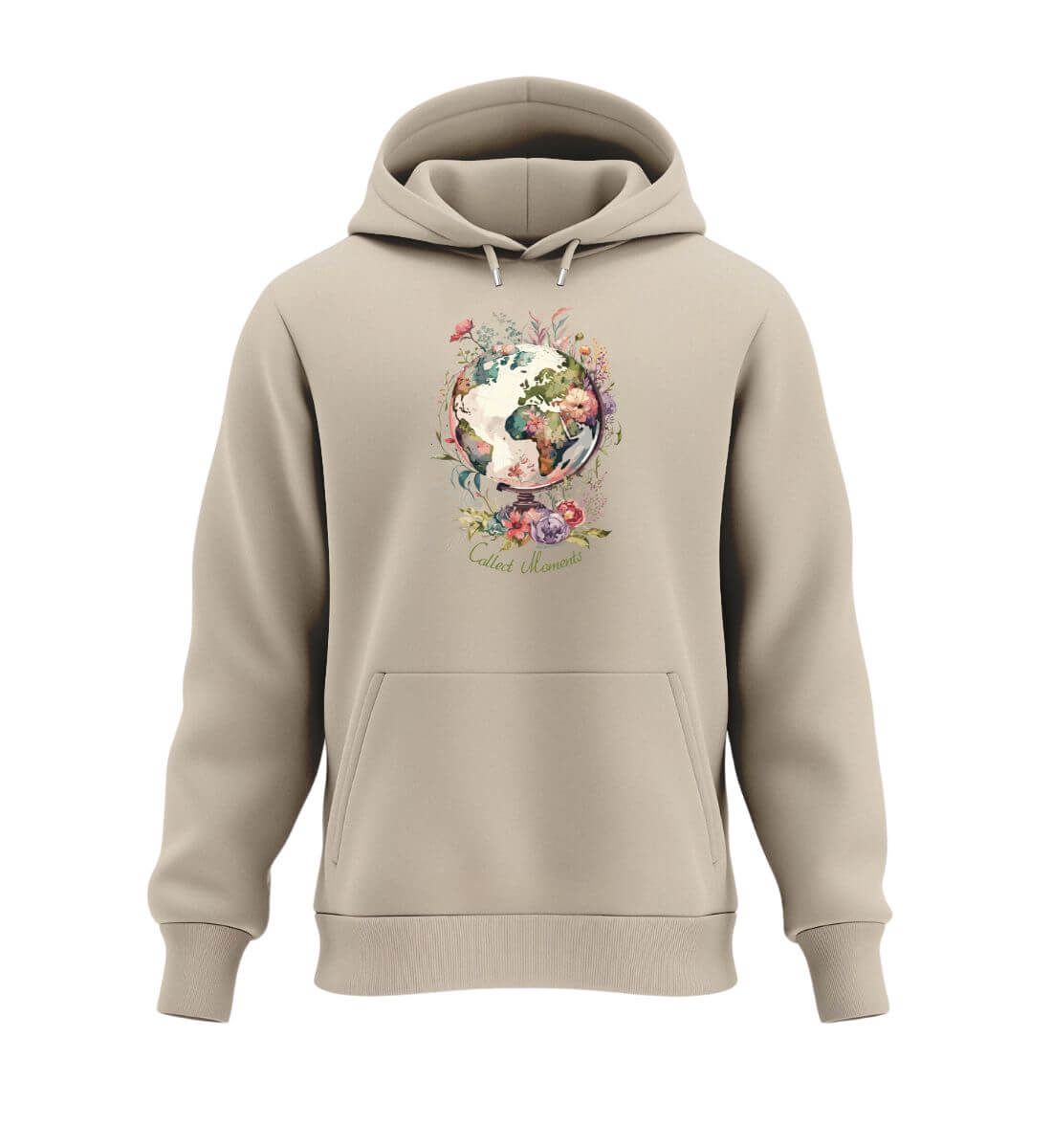 Collect Moments | Unisex Organic Hoodie in Desert Dust von Rad&Rucksack