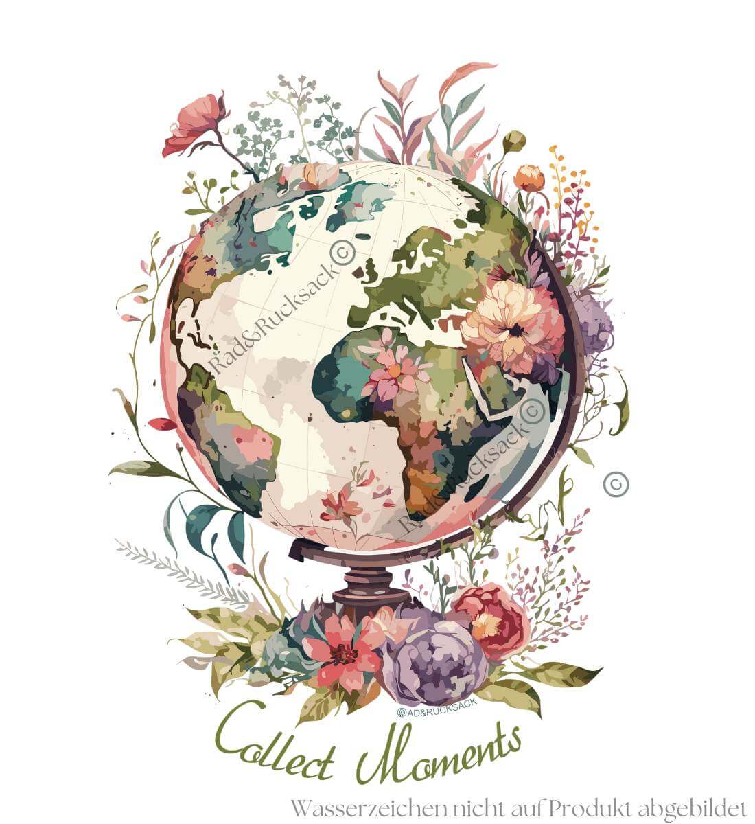 Collect Moments | Unisex Organic Hoodie von Rad&Rucksack - Detailansicht