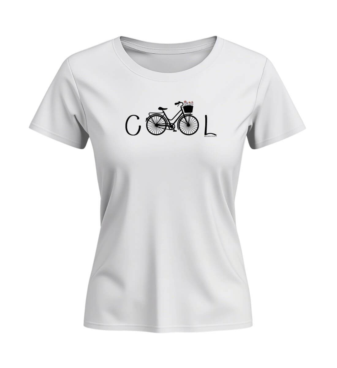 Cool Bike | Damen Premium Organic T-Shirt (Fitted) in White von Rad&Rucksack