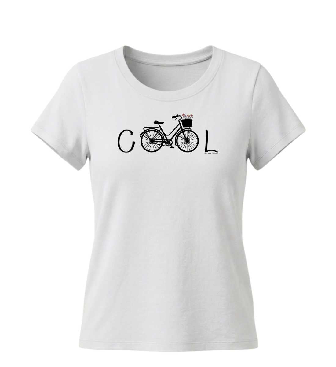 Cool Bike | Damen Premium Organic T-Shirt (Fitted) in White von Rad&Rucksack