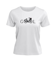 MTB Kleidung T-Shirt Damen „Cool Bike“ in Weiß (White) – Produktbild (100% Bio-Baumwolle) von Rad&Rucksack