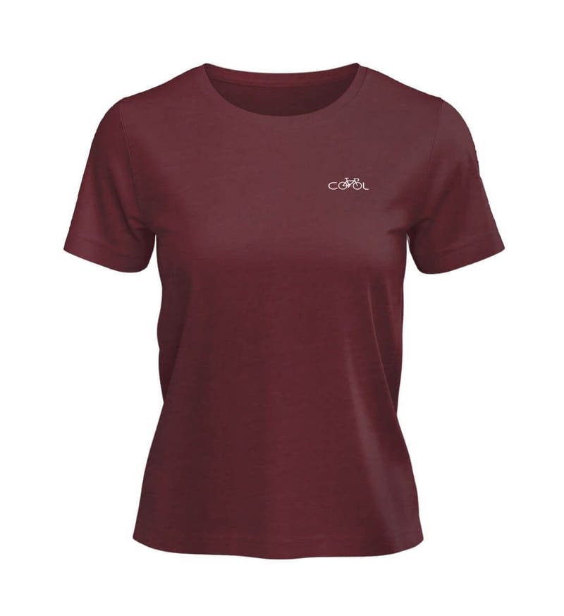 Cool Bike Stick | Damen Premium Organic T-Shirt (Stick) in Burgundy von Rad&Rucksack
